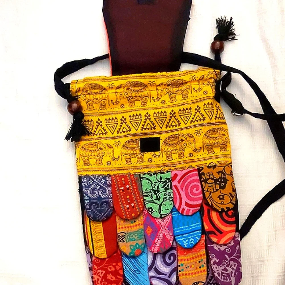 Owl Colorful Funky quirky Whimsical Boho Kids Bag fabric